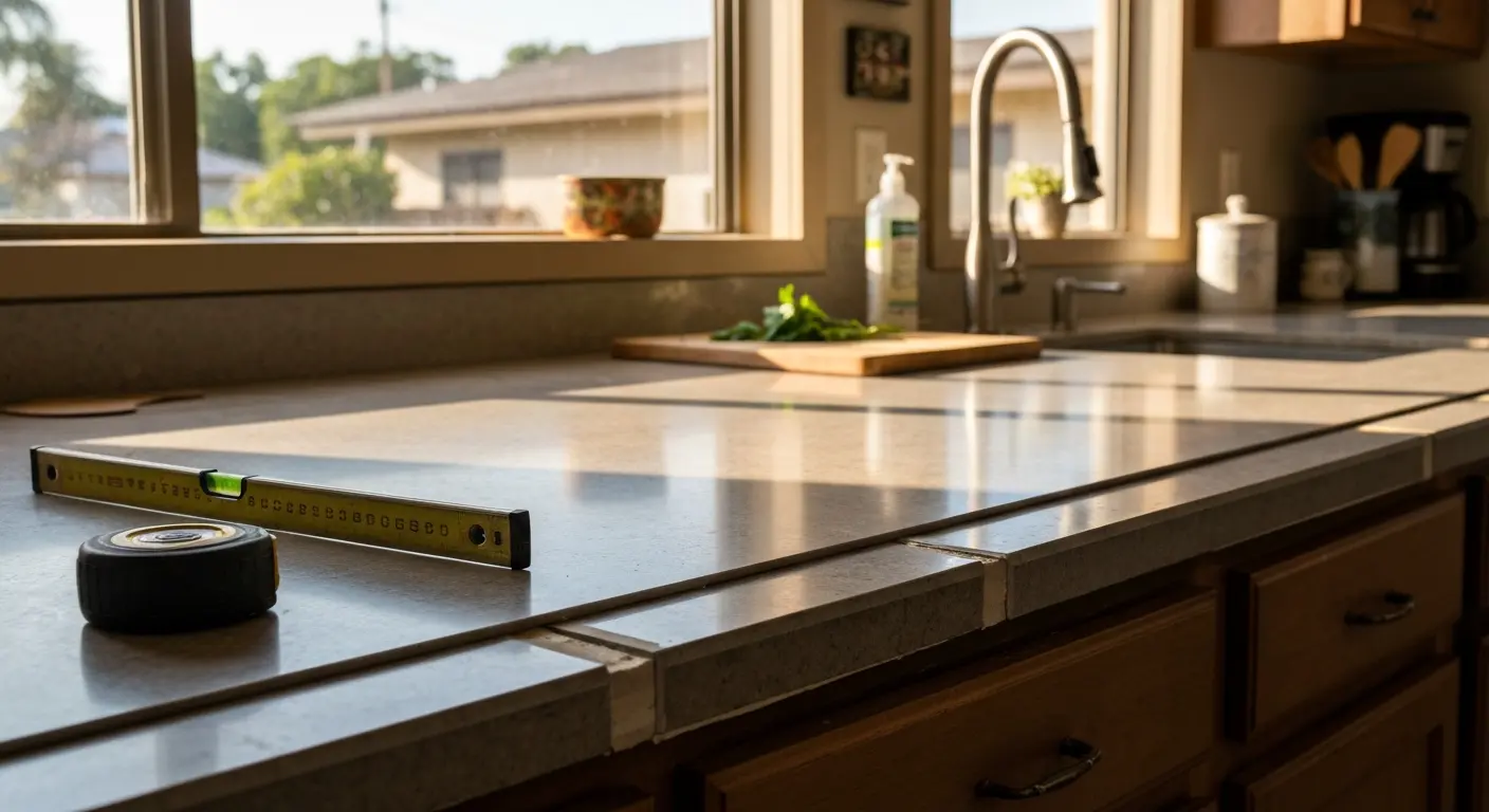 Kitchen countertop installation