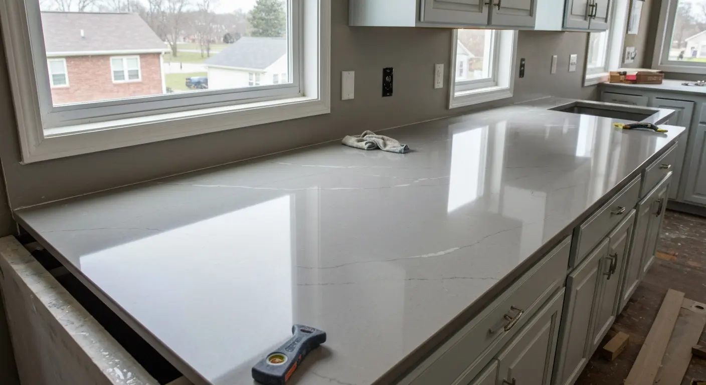 Kitchen countertop installation