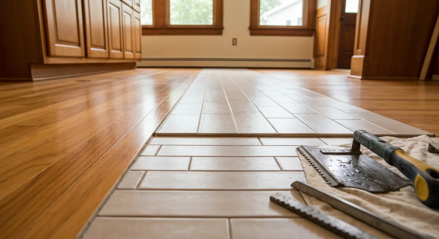 Kitchen flooring installation