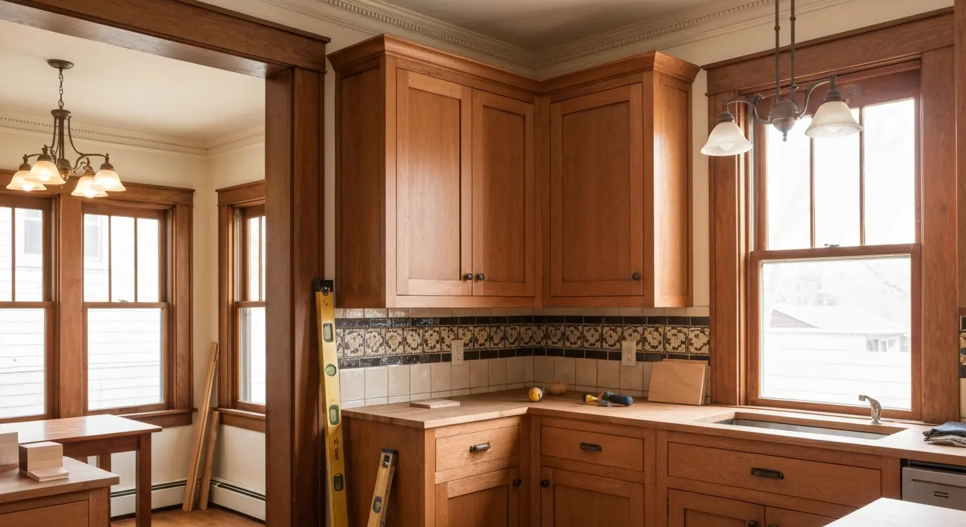 Custom cabinet installation