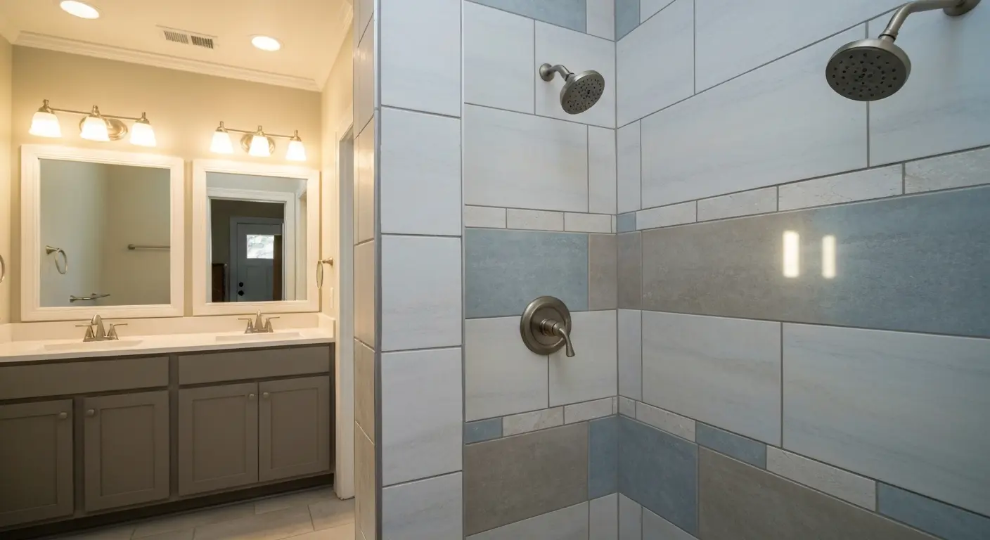 Custom tile shower installation