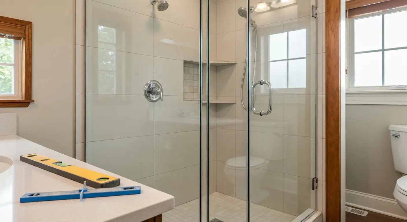 Walk-in shower installation
