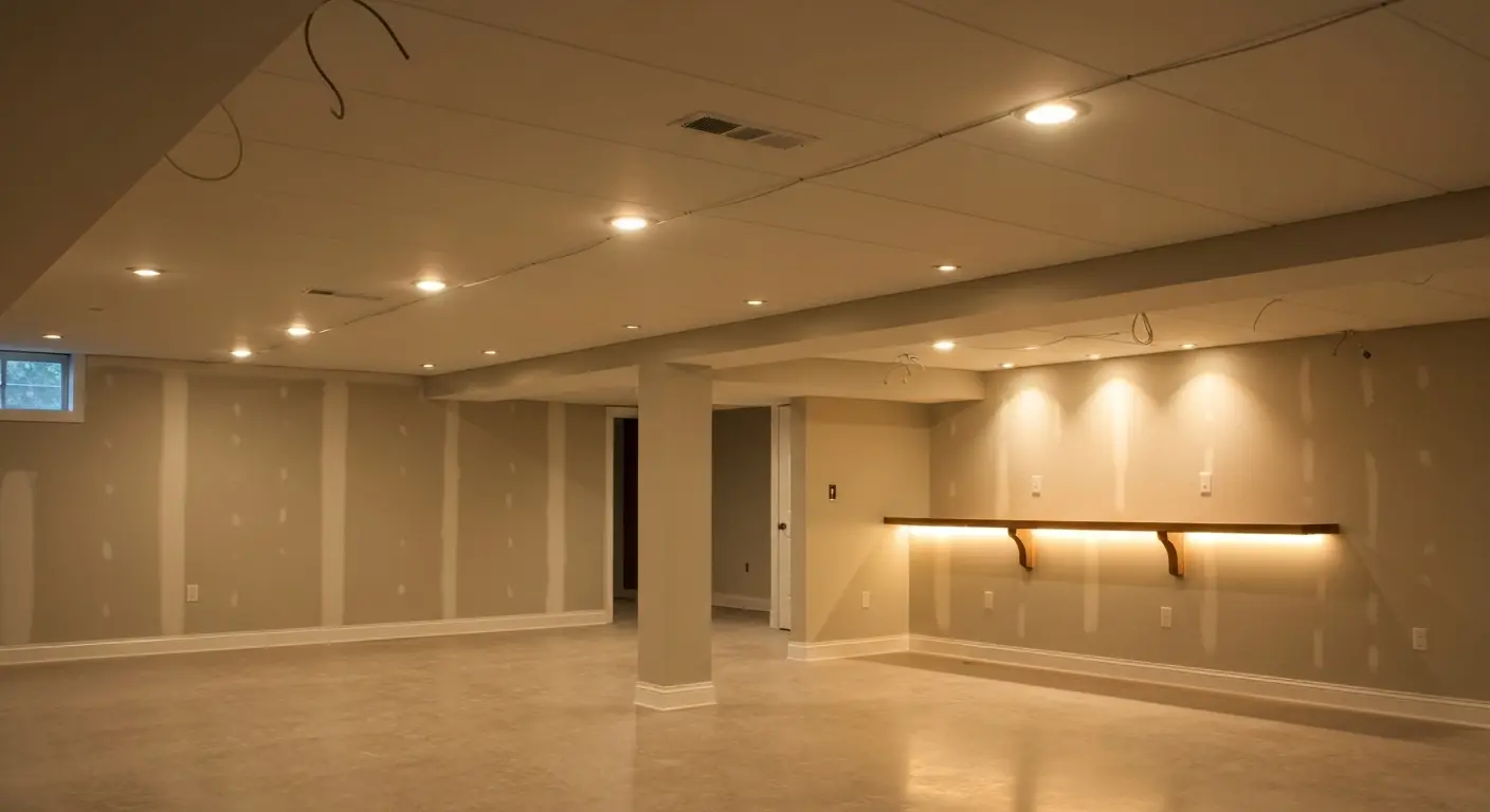 Basement lighting design
