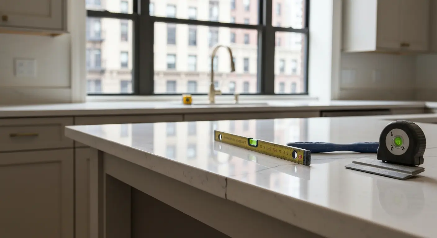 Kitchen countertop installation