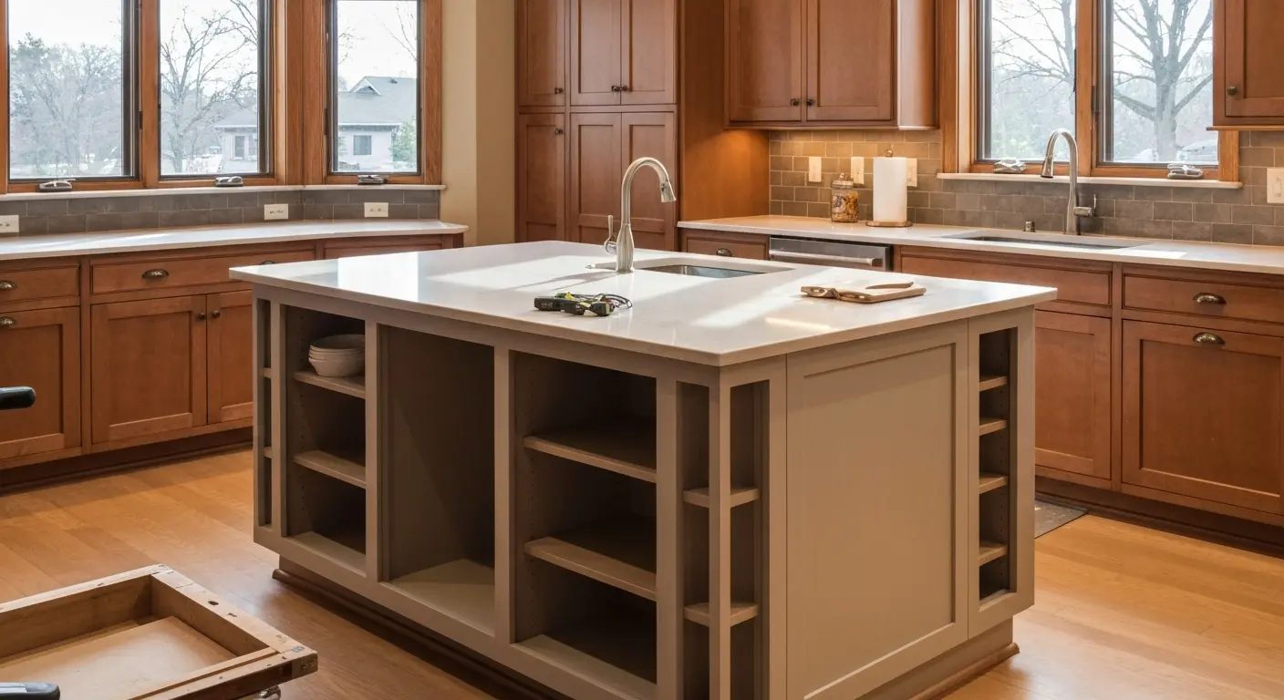 Kitchen island design and installation