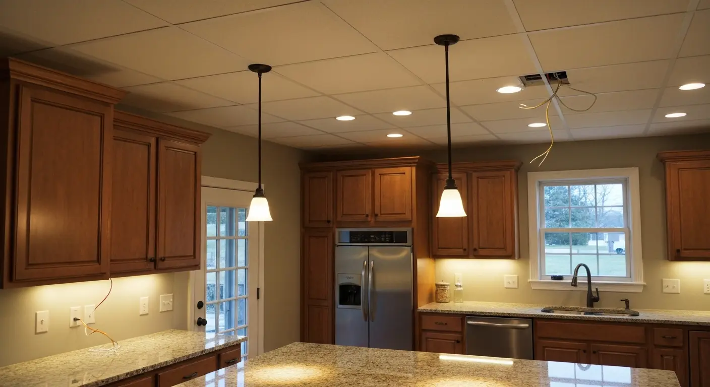 Kitchen lighting installation
