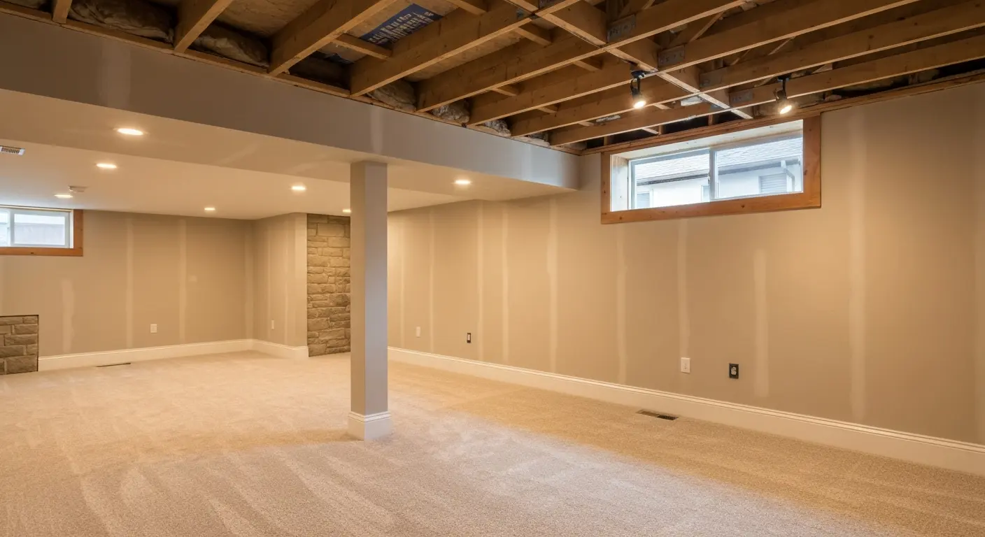 Finished basement in Mariemont home
