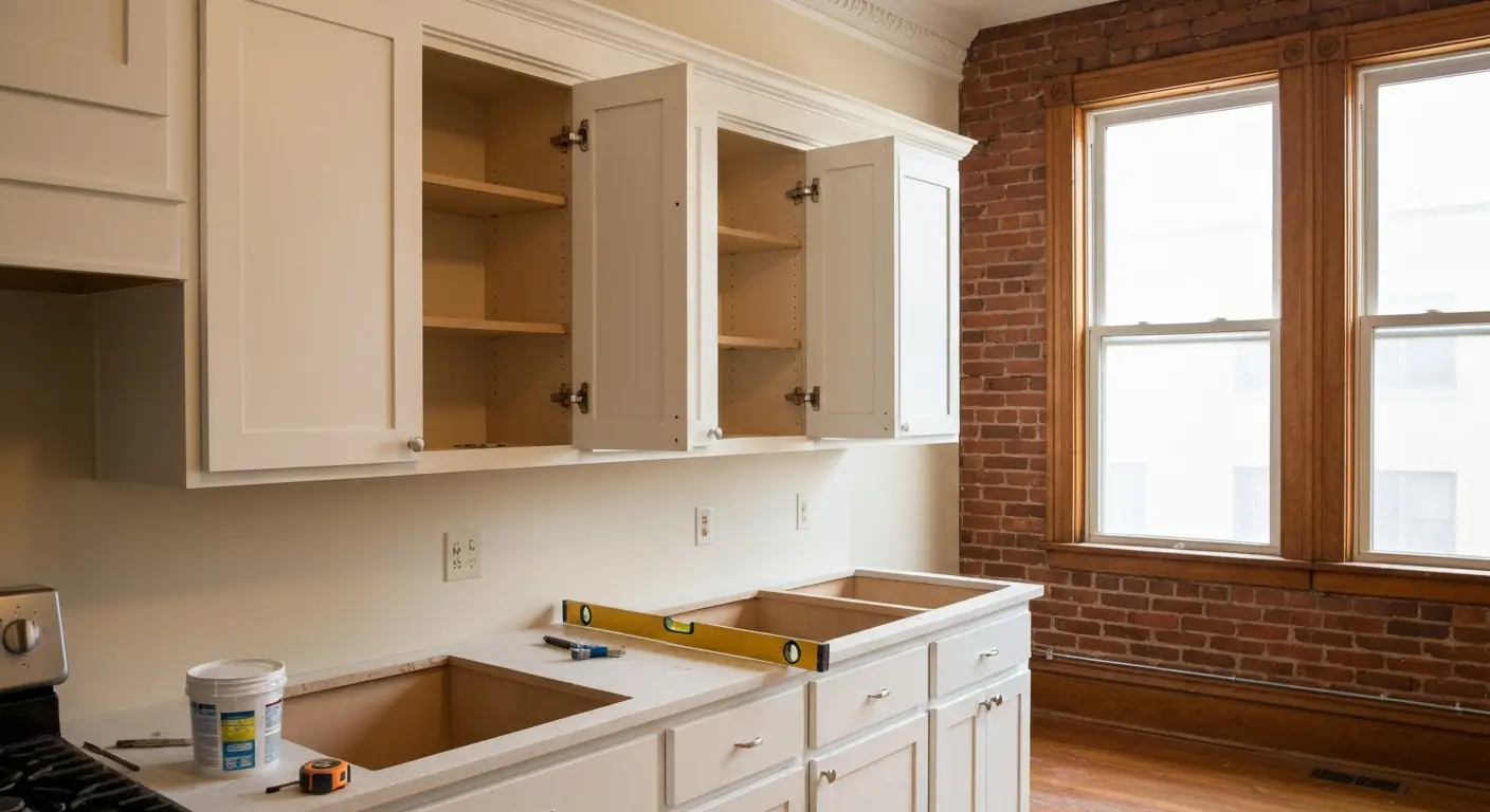 Custom kitchen cabinet installation