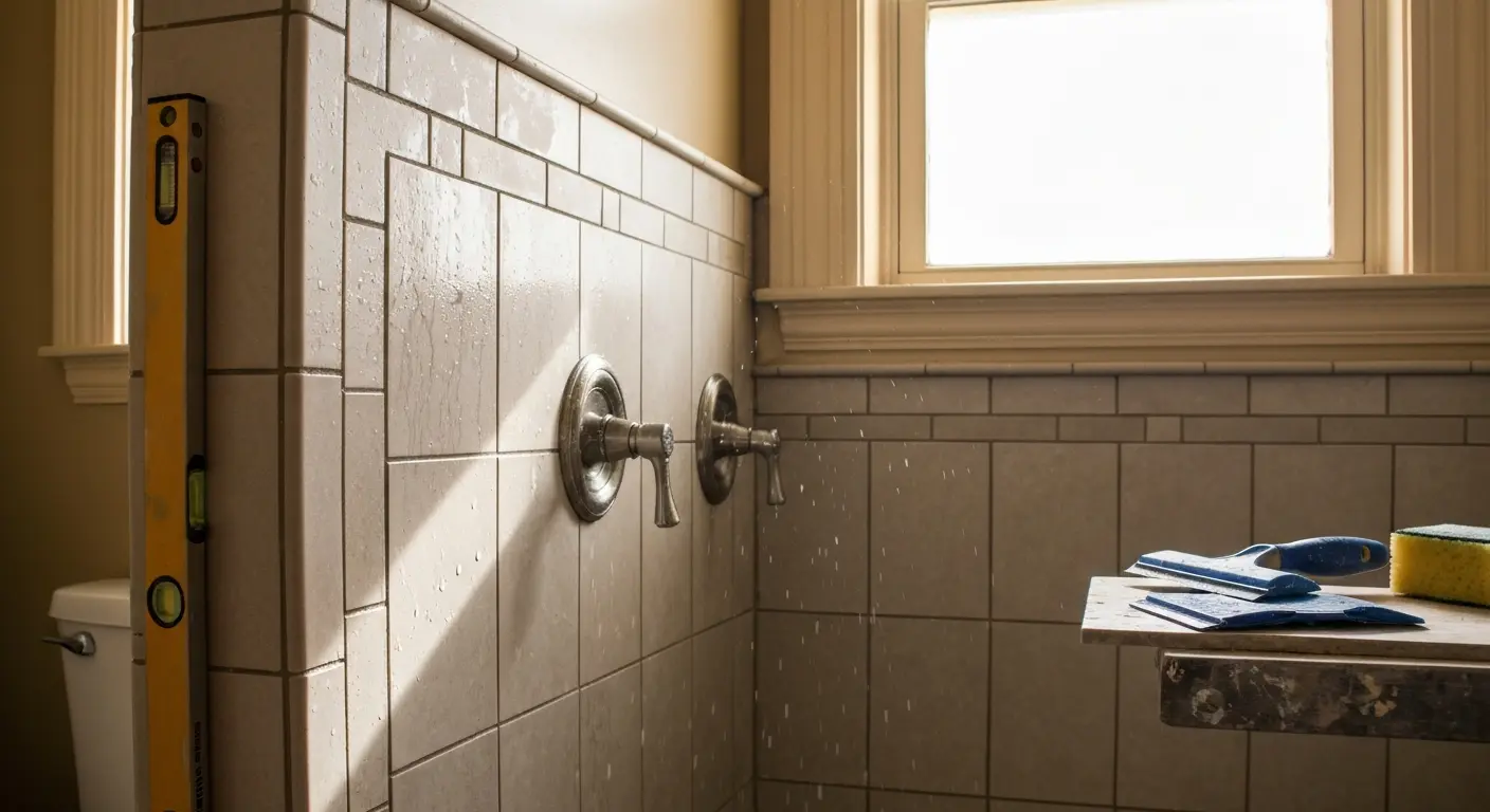Tile shower installation