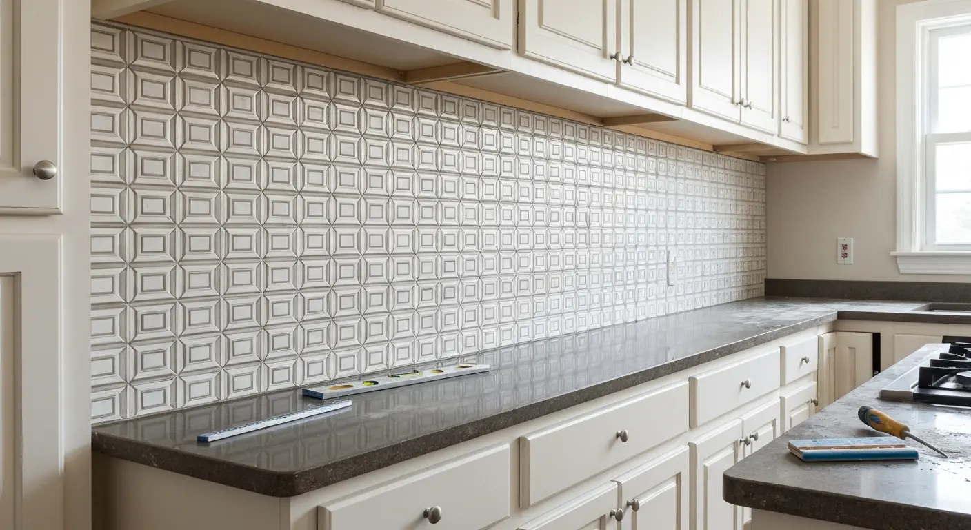 Backsplash installation