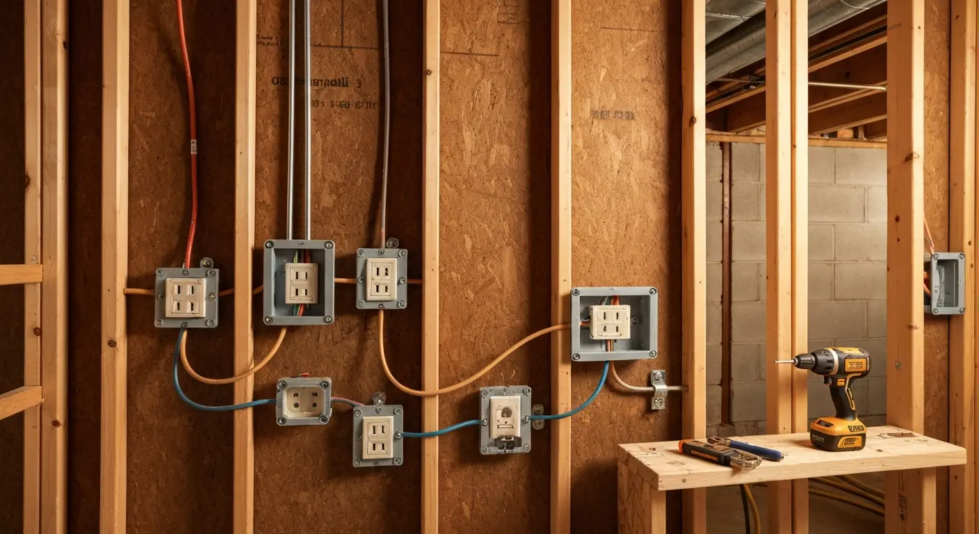 Bathroom electrical rough-in