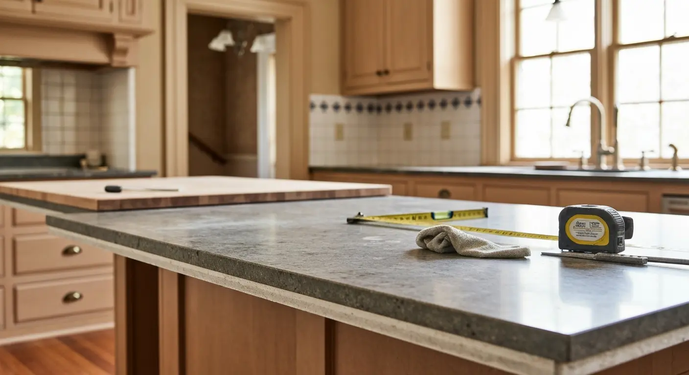 Kitchen countertop installation in Newport
