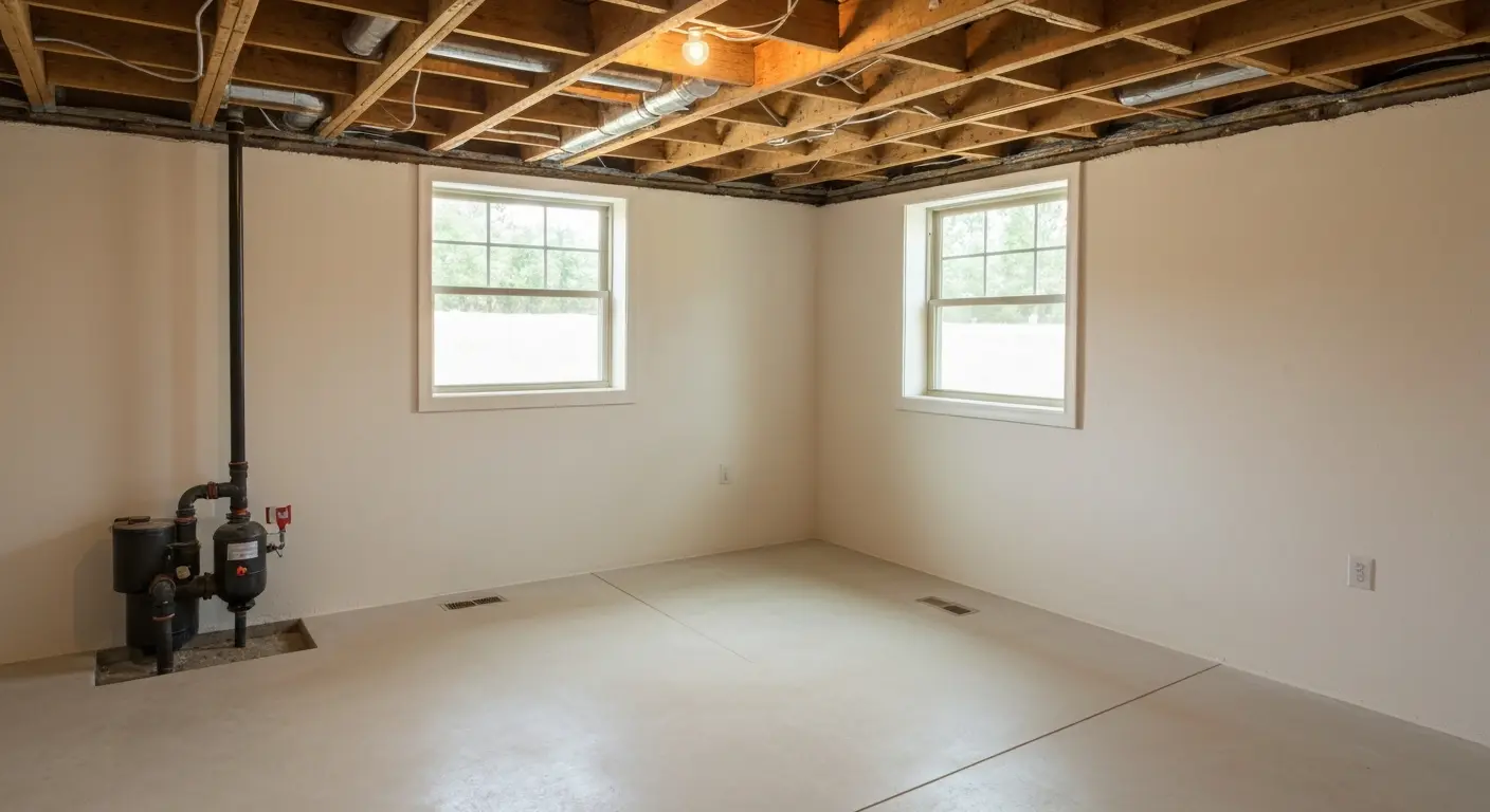 Basement wet room waterproofing
