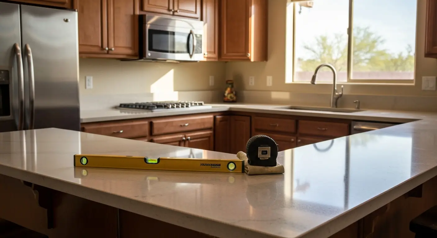Kitchen countertop installation