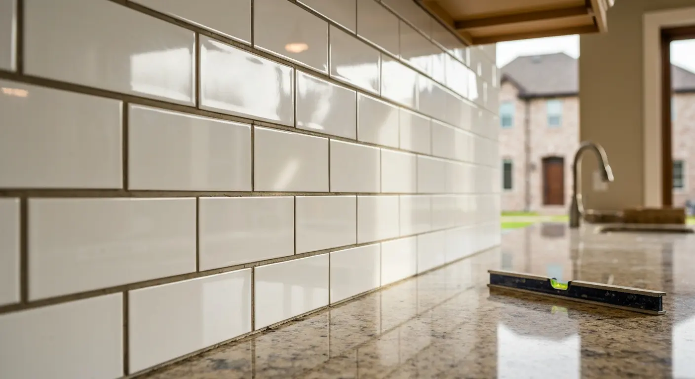 Kitchen backsplash tile installation