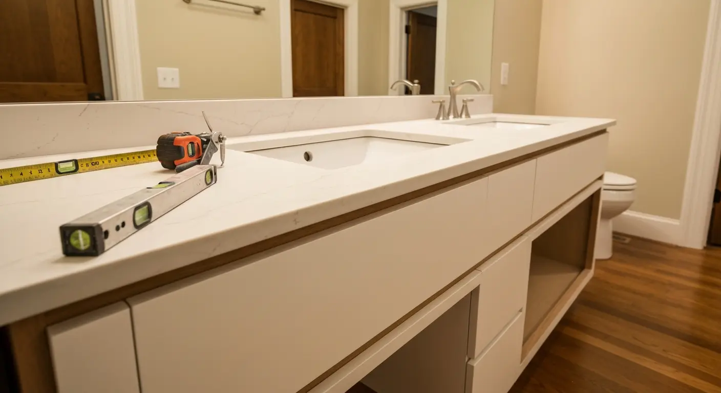 Bathroom vanity installation