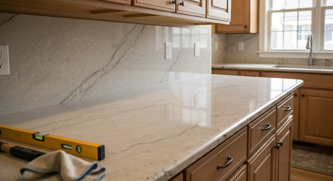 Kitchen countertop in Mariemont renovation