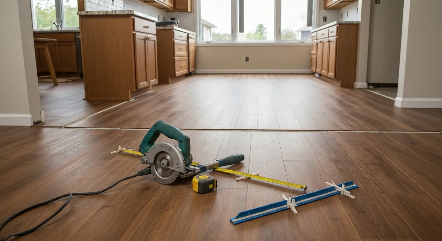 Kitchen flooring installation