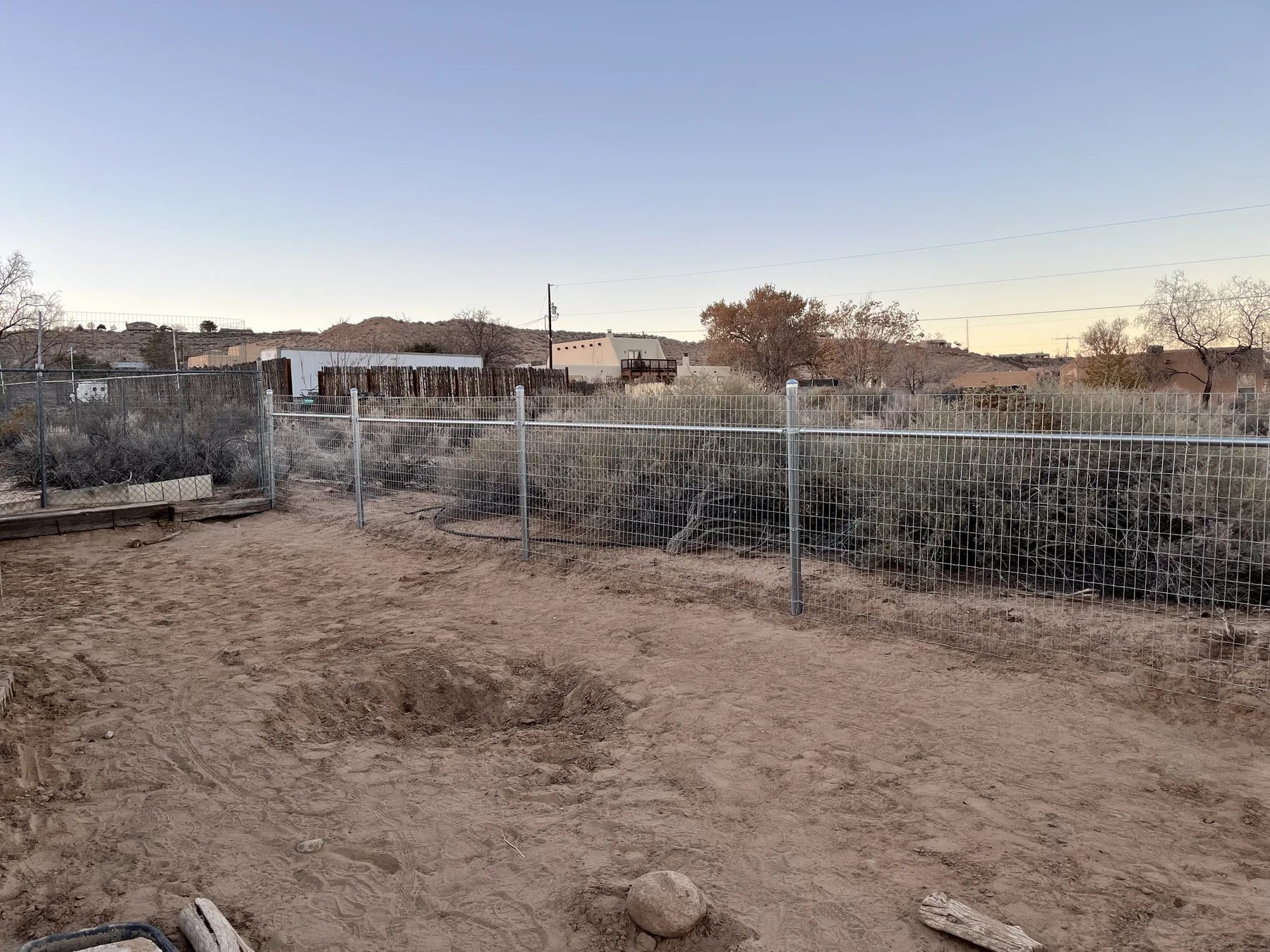 Welded wire fence around a rural property