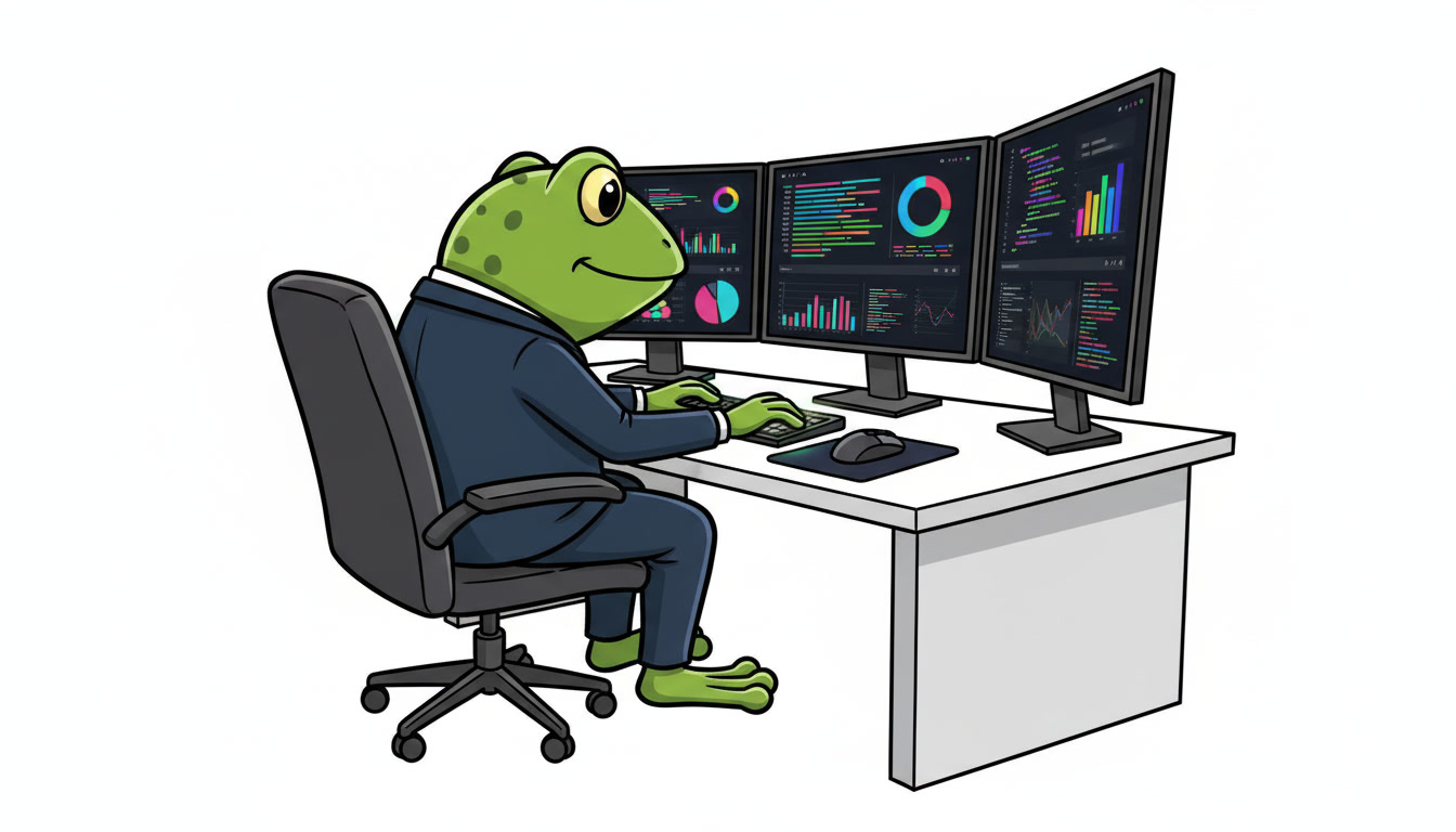 Frog at multiple monitors