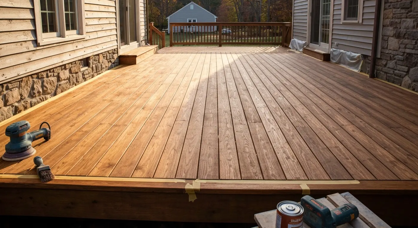 Deck refinishing work