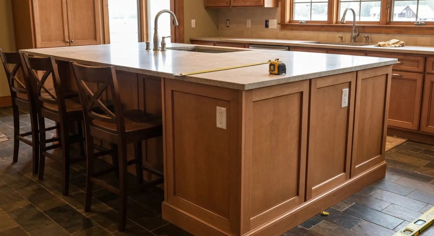 Custom kitchen island in Stroudsburg home