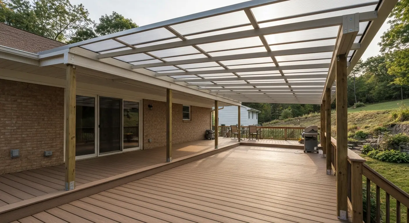 Covered deck structure