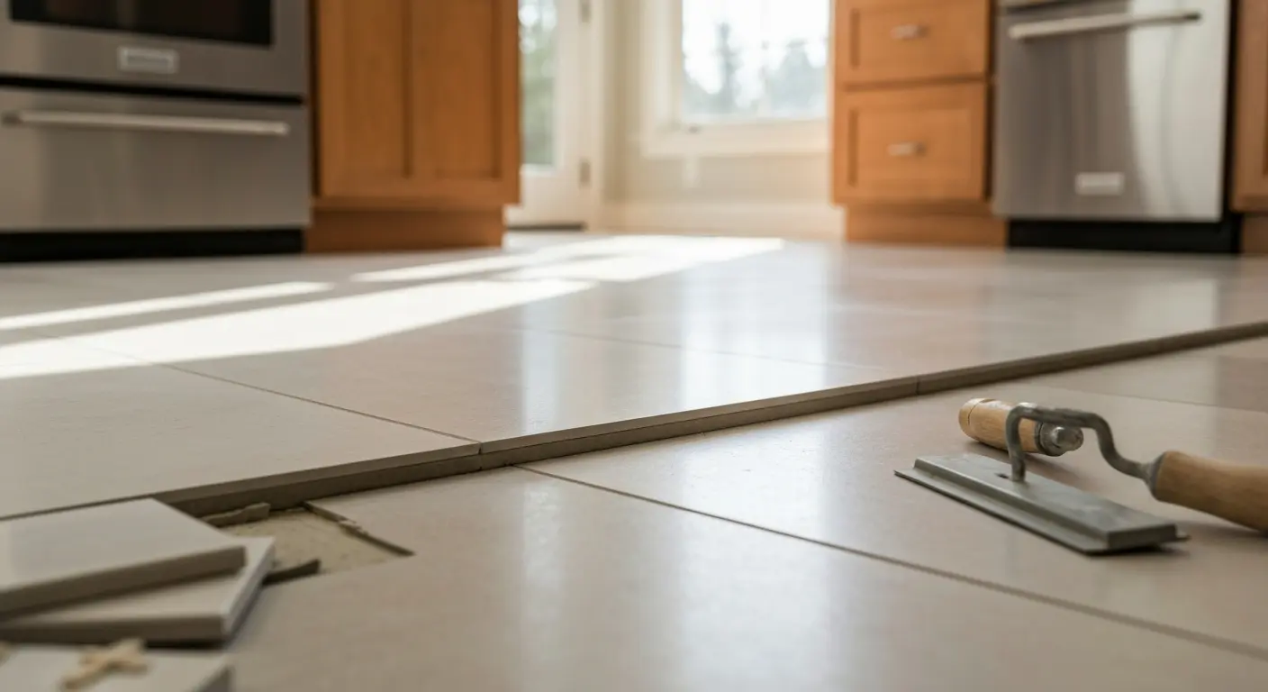 Tile flooring installation