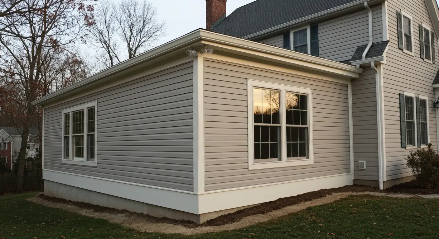 Room addition project attached to home