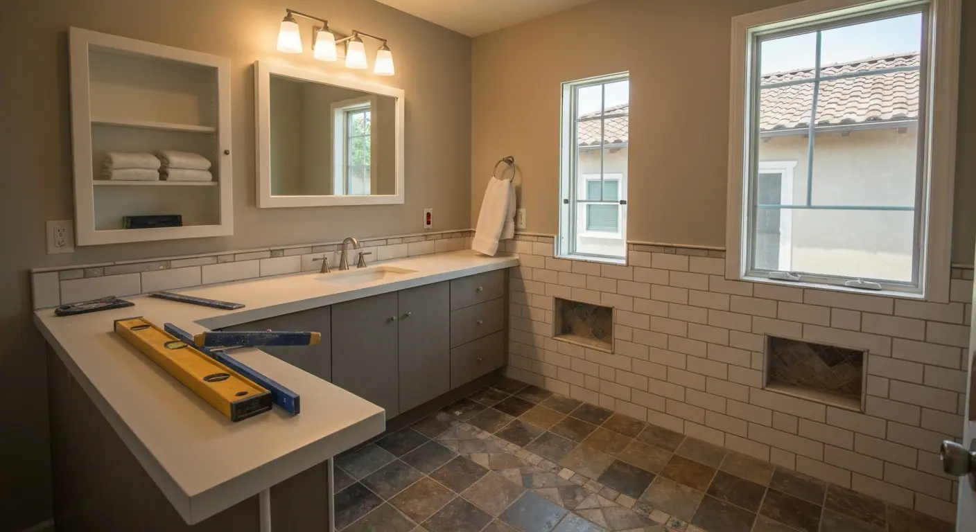 Interior remodel bathroom