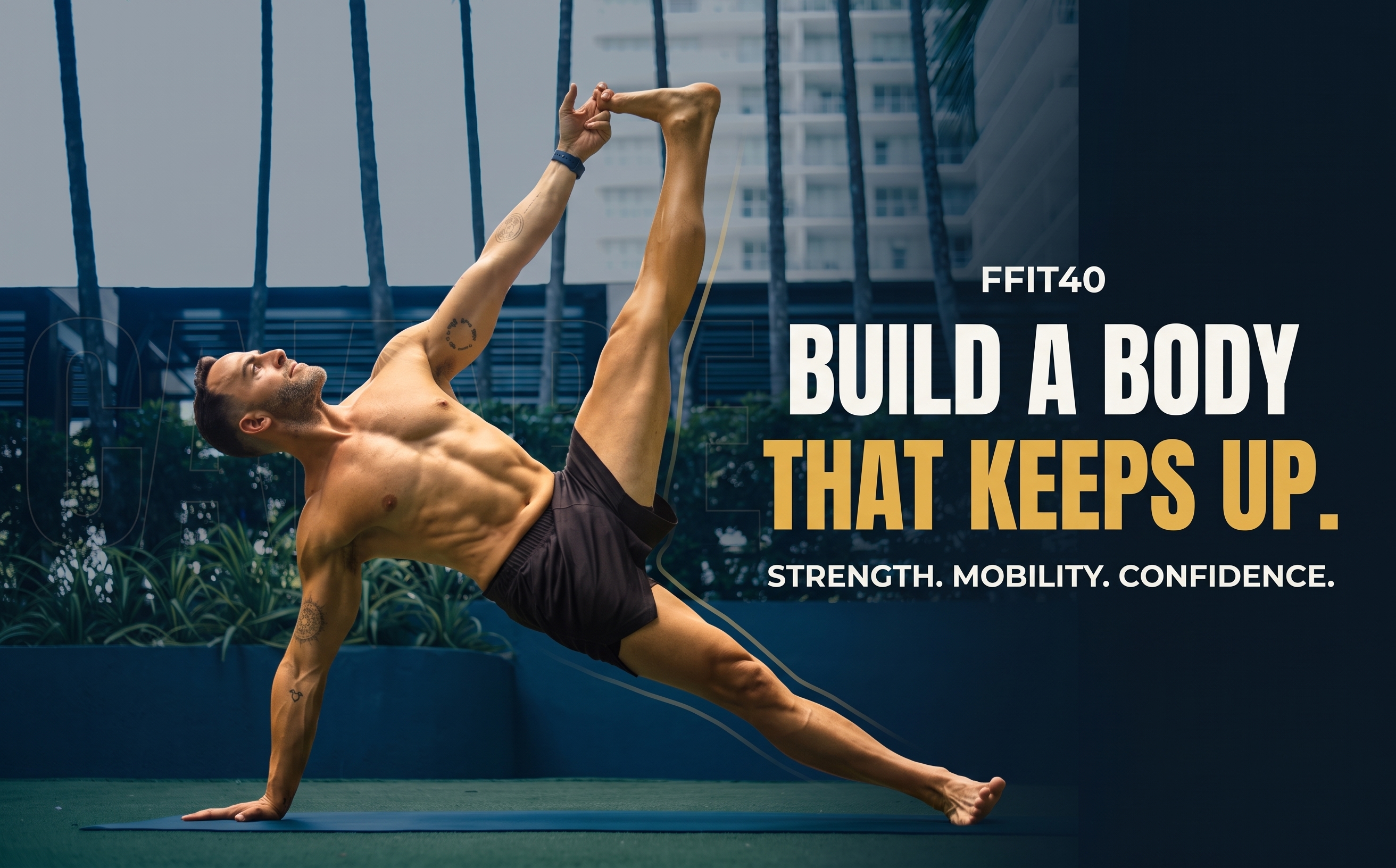 Coach JB demonstrating strength and mobility — Build a body that keeps up.