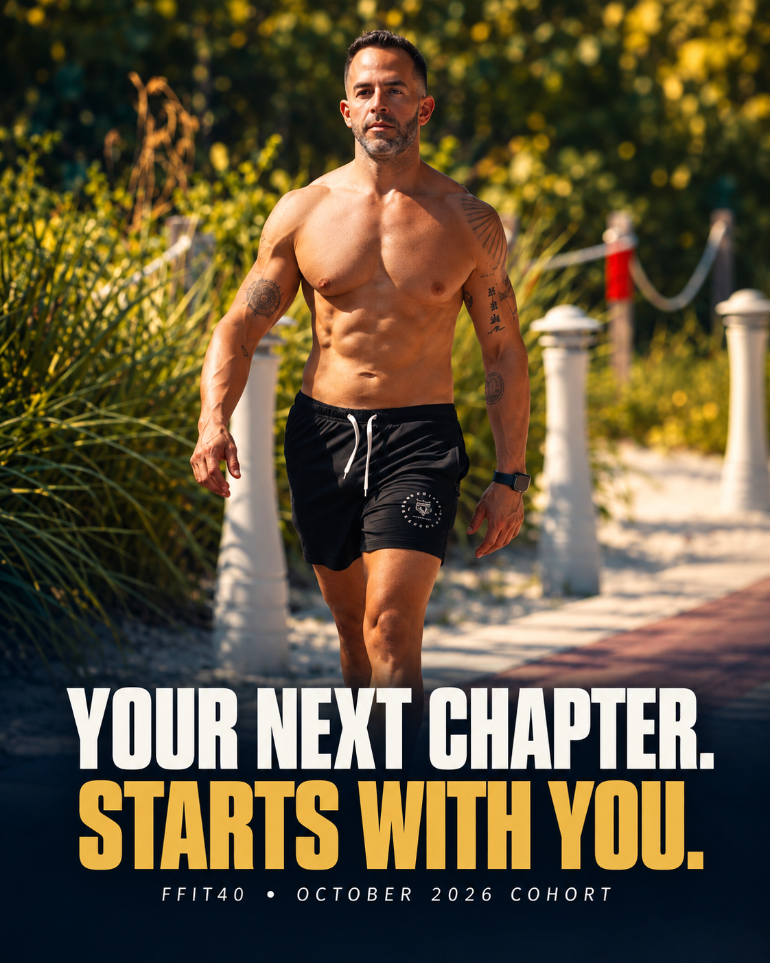 Coach JB walking outdoors — Your next chapter starts with you.