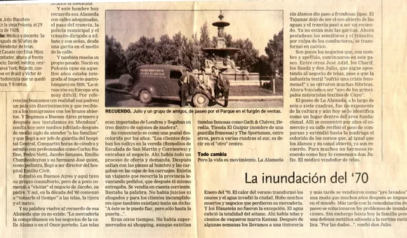 Los Andes — continuación del artículo sobre Don Julio Blaustein