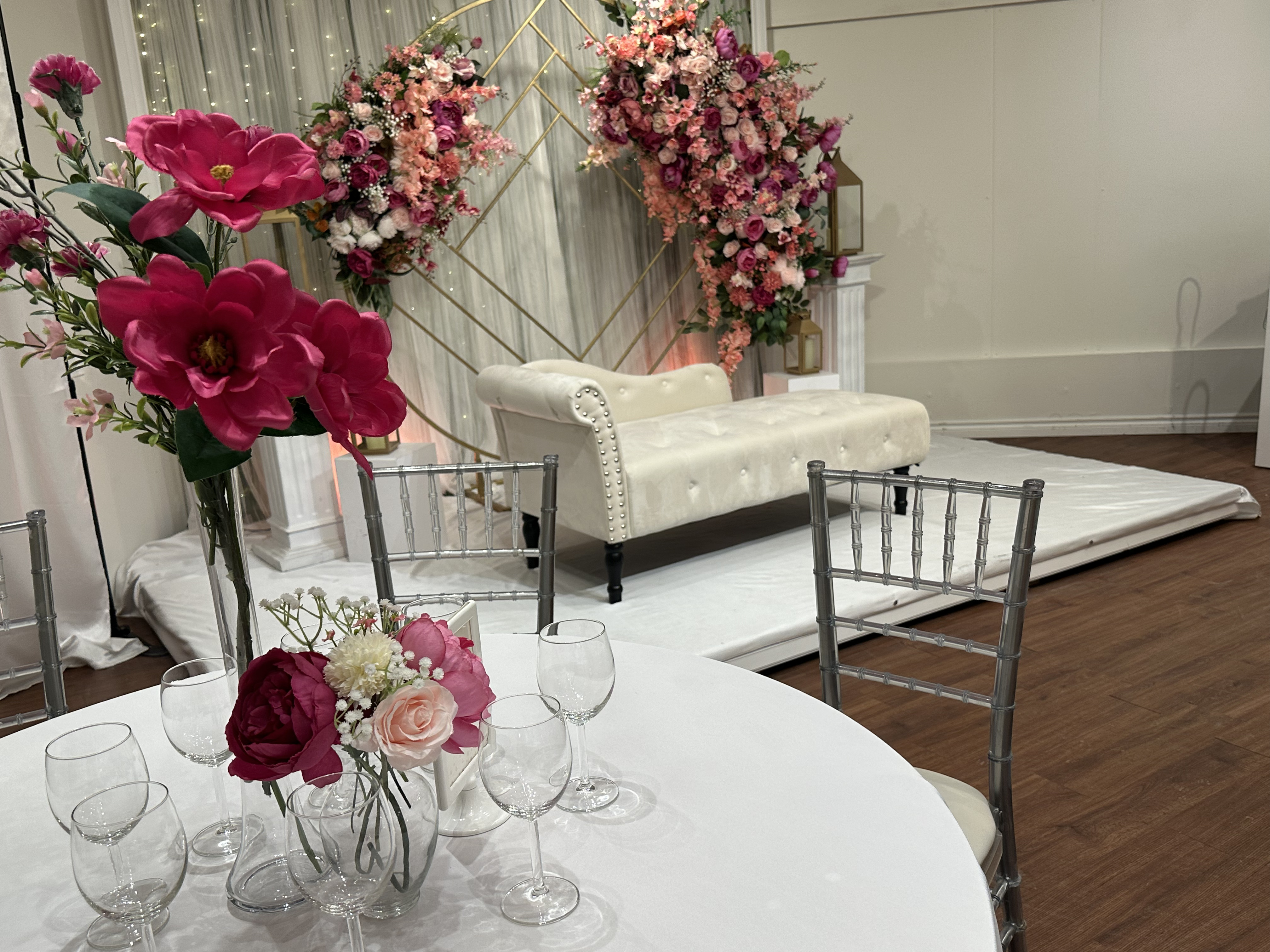Joy Hall wedding décor