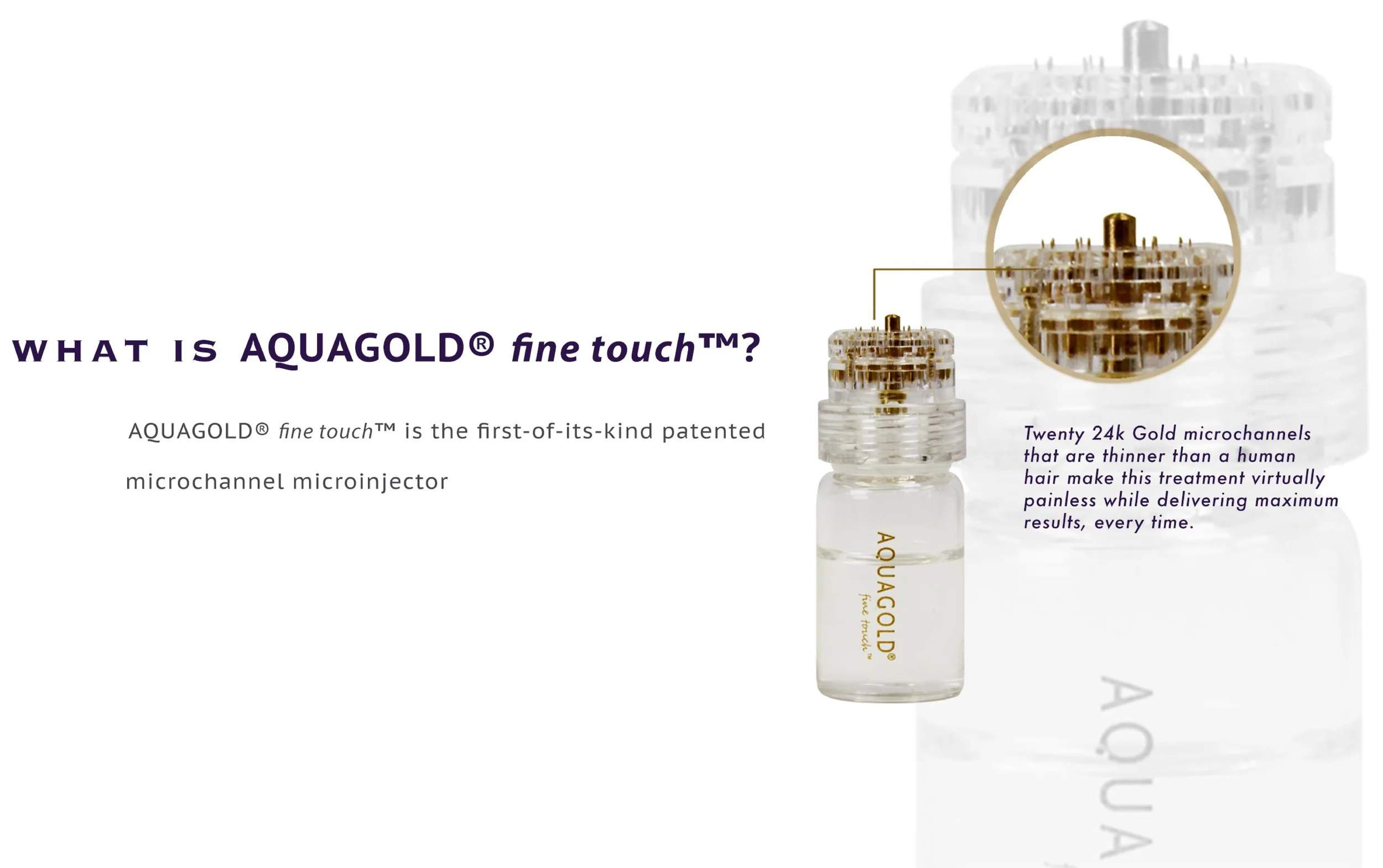AquaGold Fine Touch device and vial at Desert Sands Aesthetics, St. George Utah