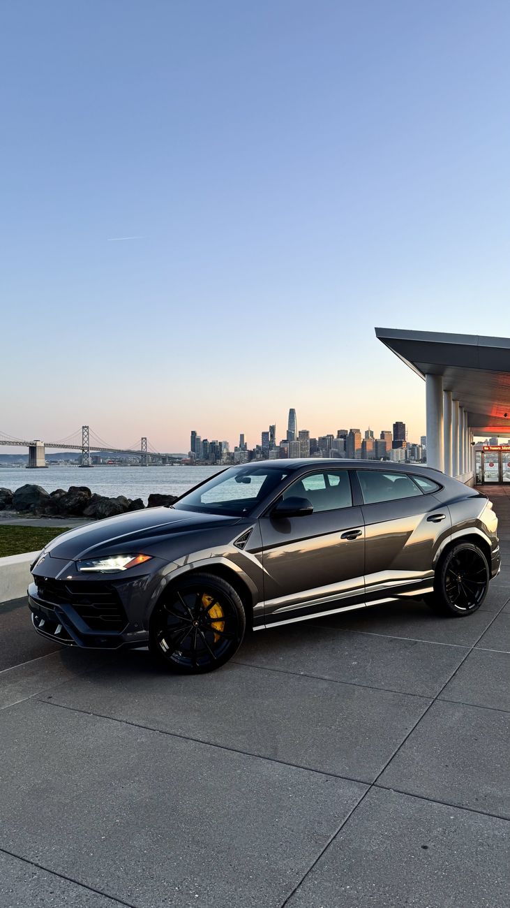 Gray Lamborghini Urus side