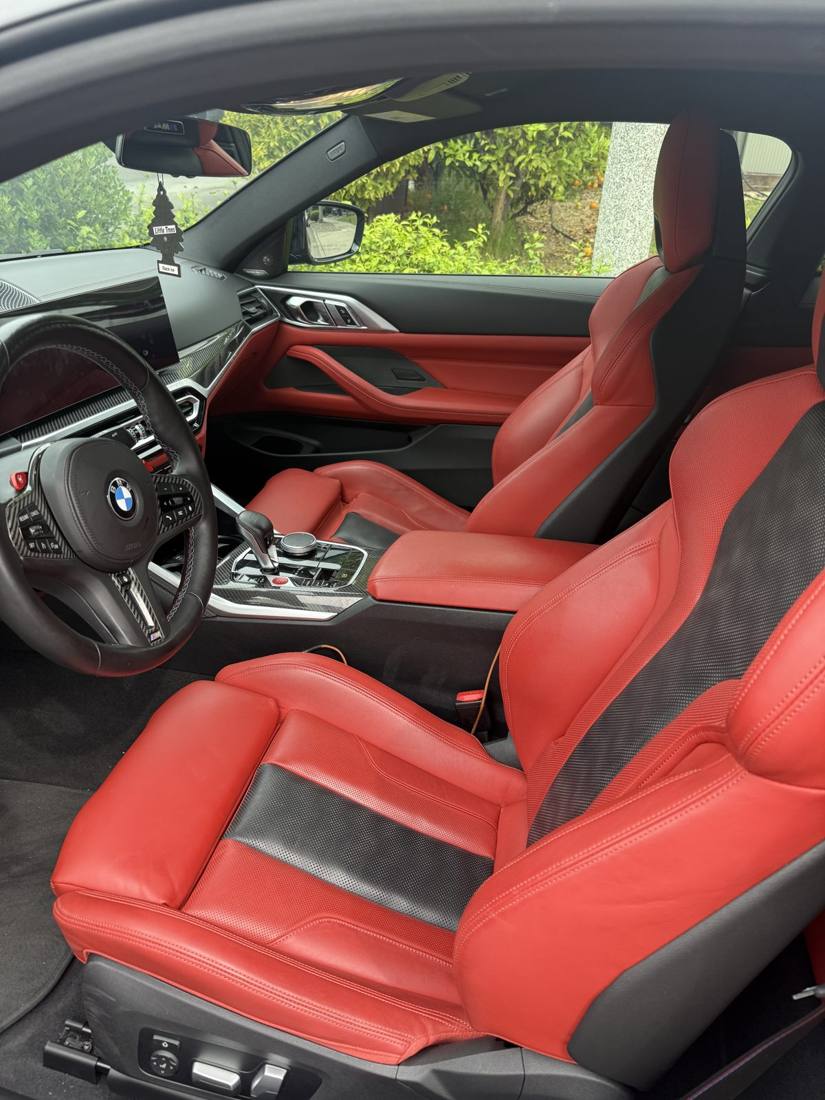 BMW M4 Competition red interior