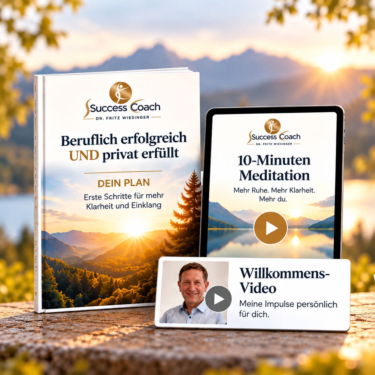 Starter-Bundle Collage – Plan, Meditation und Video
