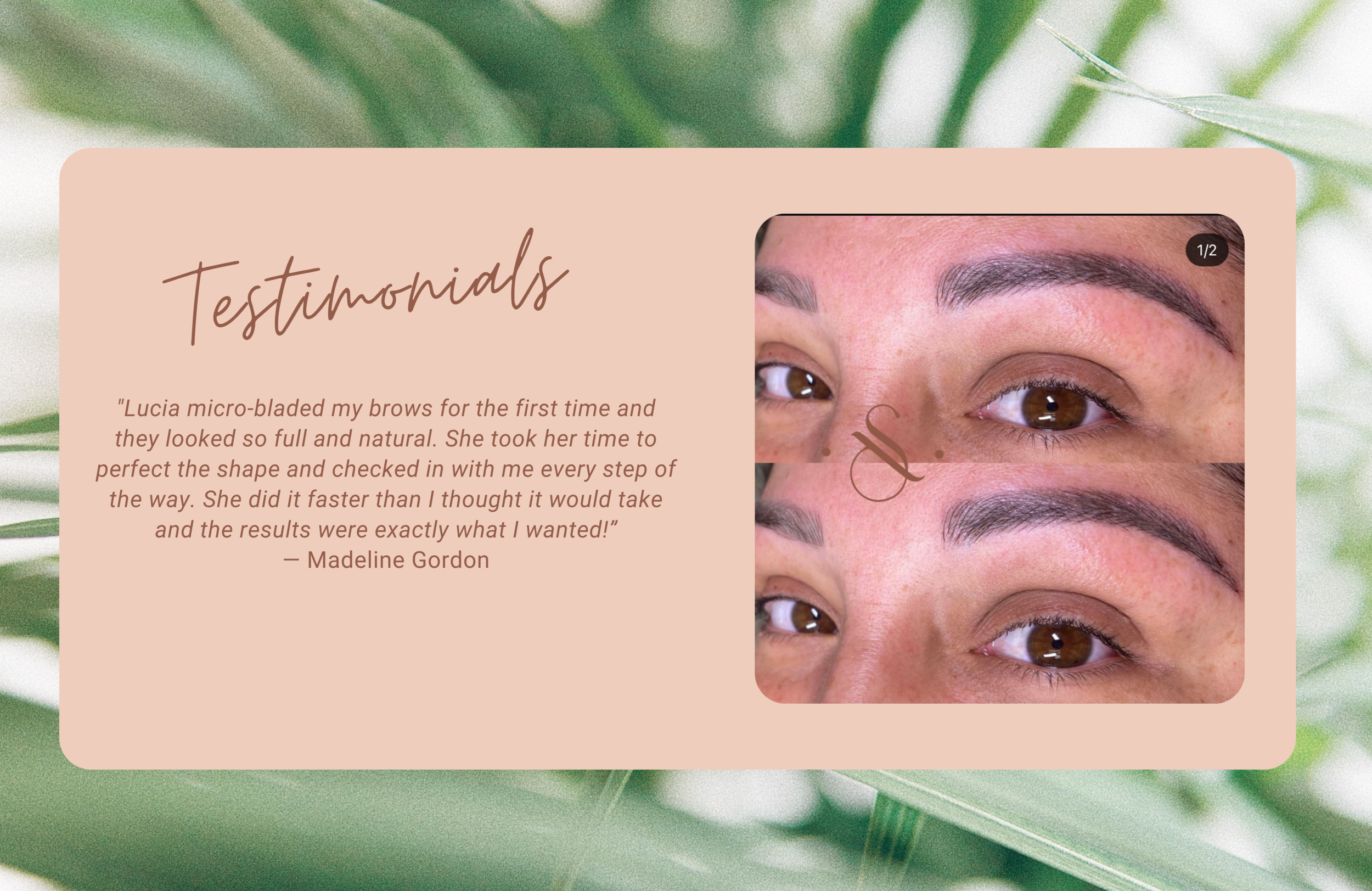 Client testimonial