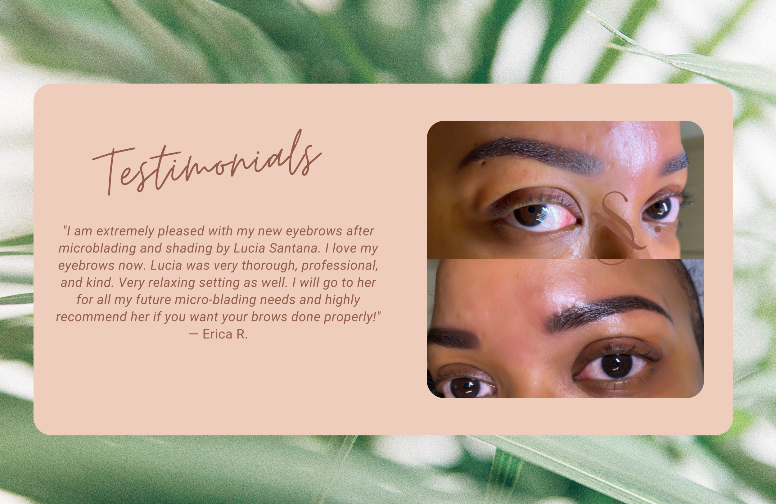 Client testimonial