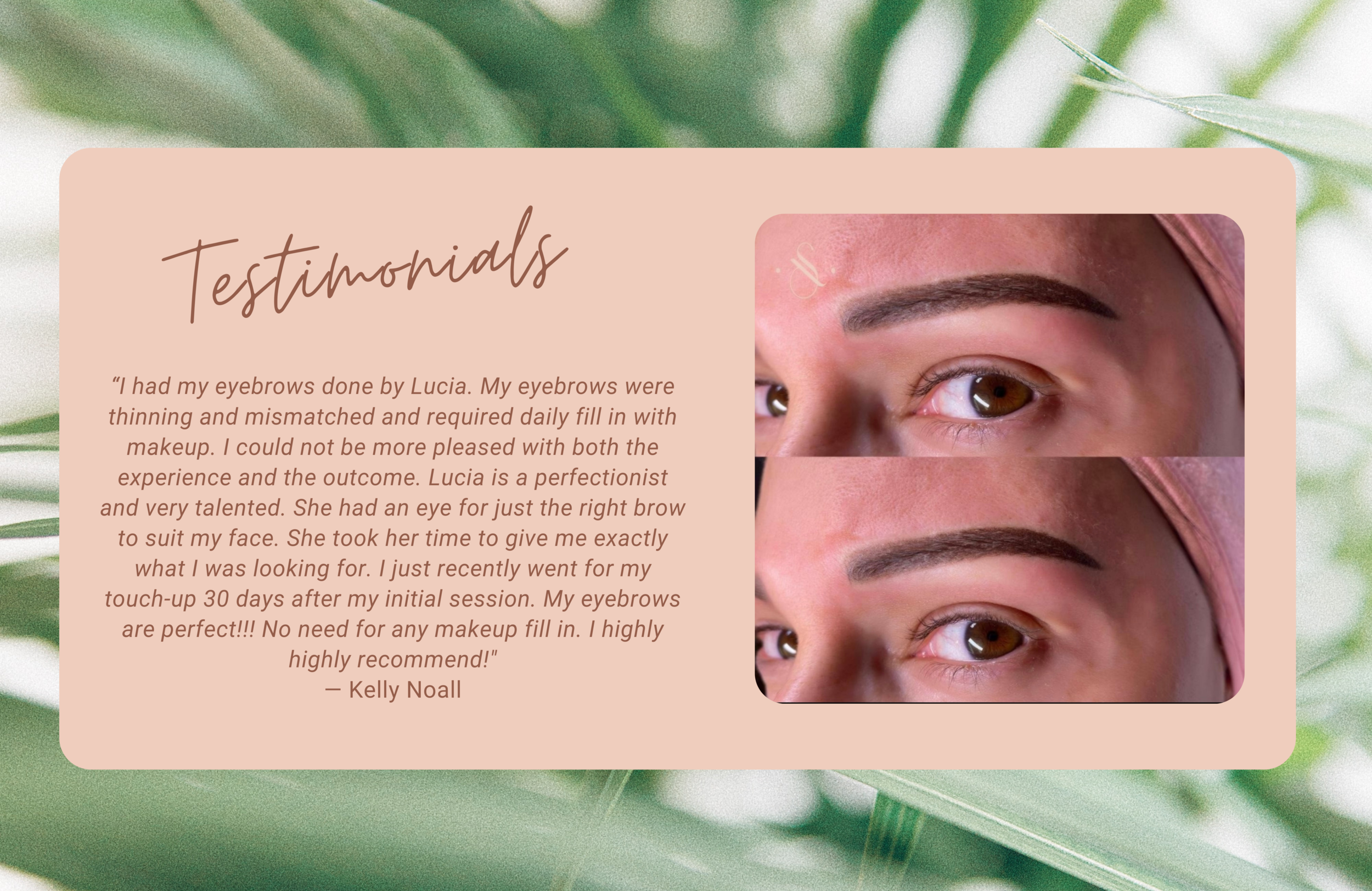 Client testimonial