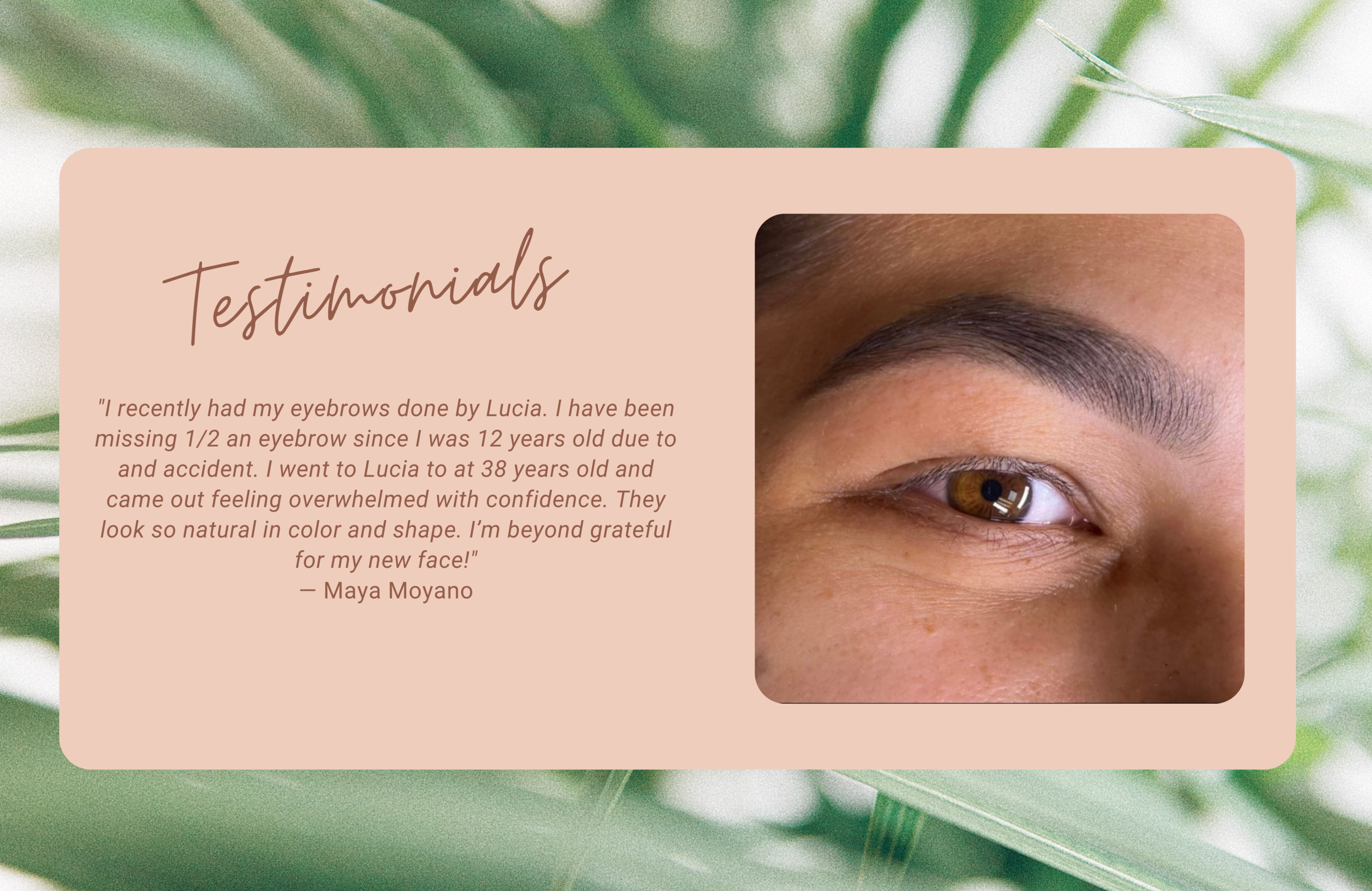 Client testimonial