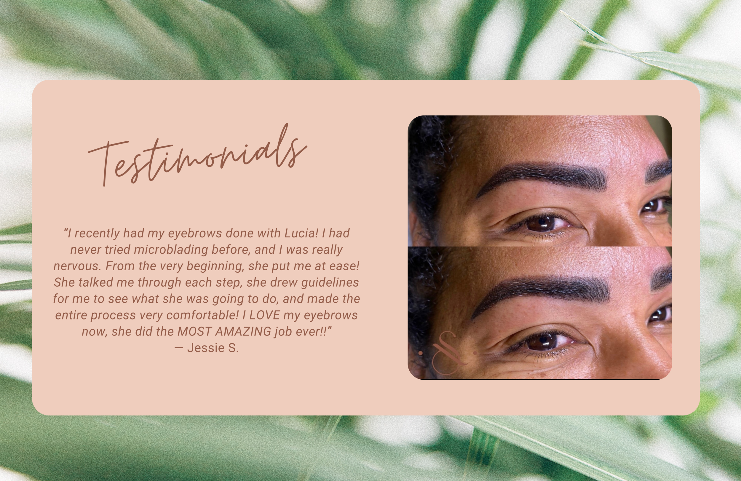 Client testimonial