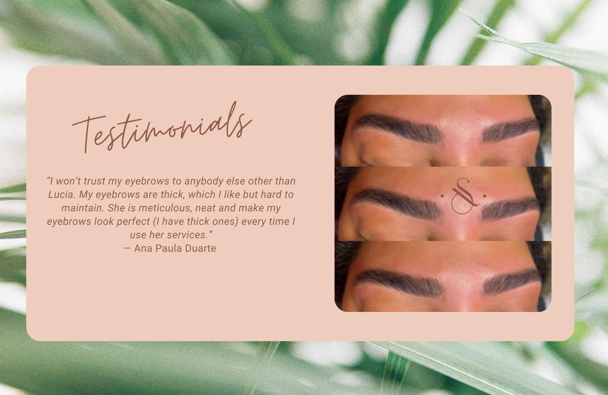 Client testimonial