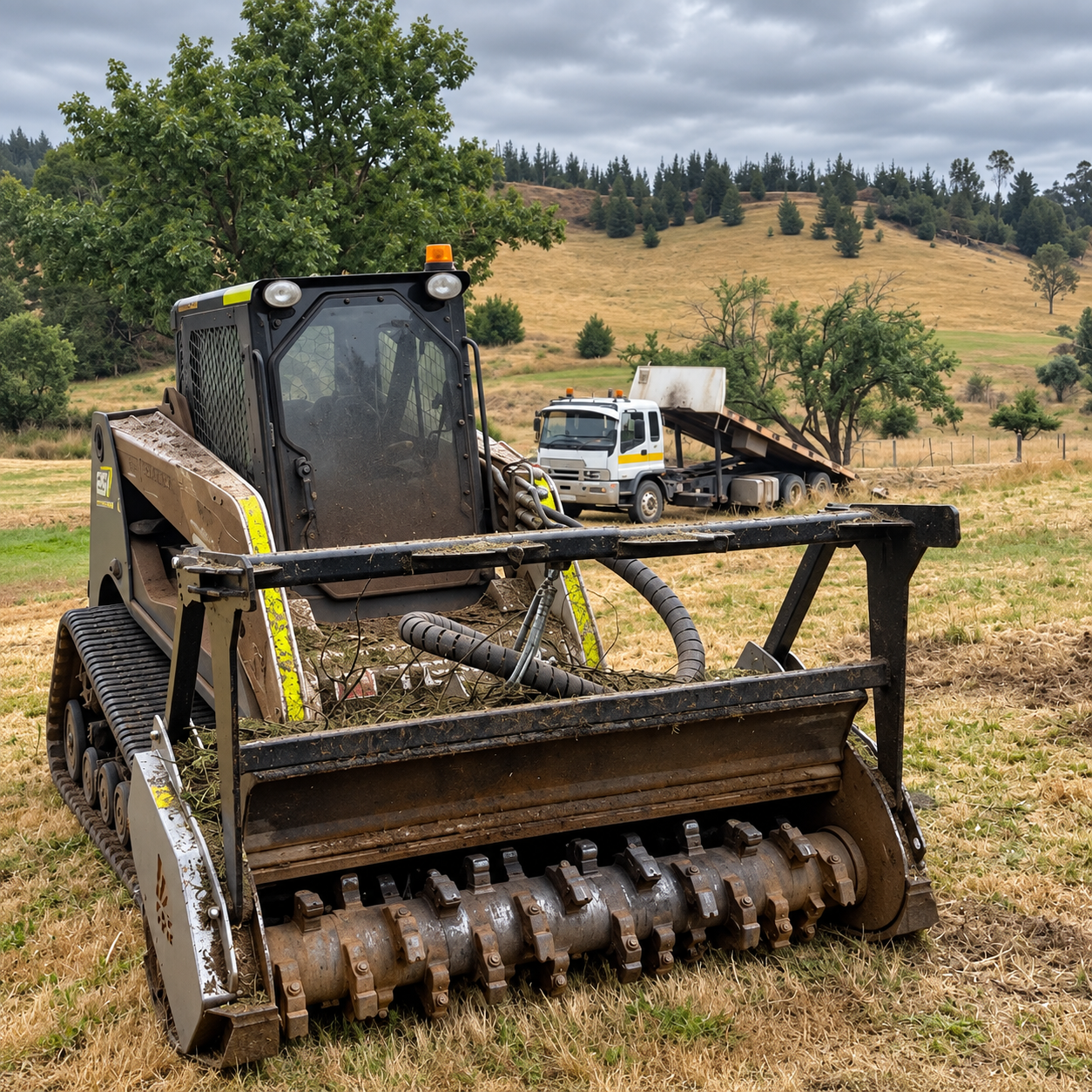 Land clearing work on a rural property