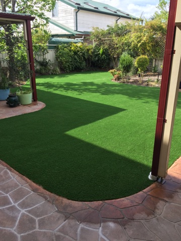 Lush synthetic turf installation Sydney