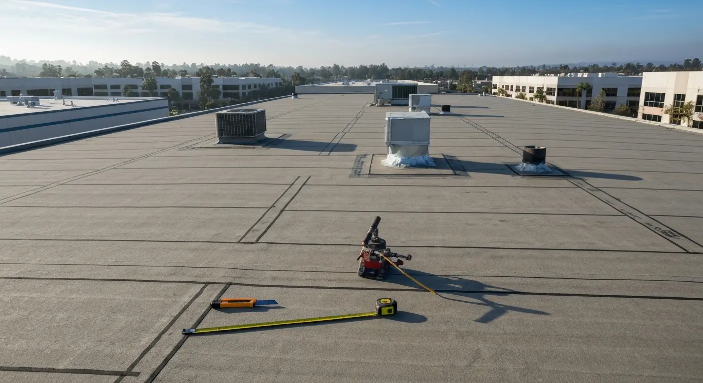 Commercial roof installation