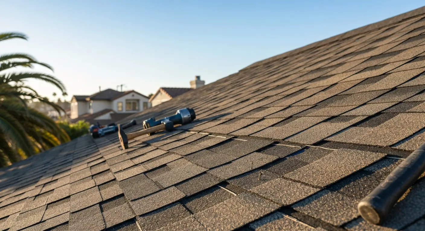 Residential roof repair in Huntington Beach