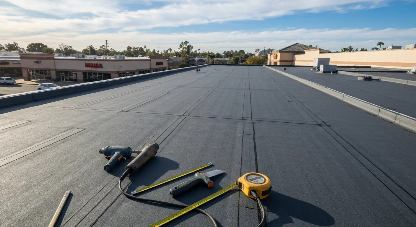Commercial roof installation
