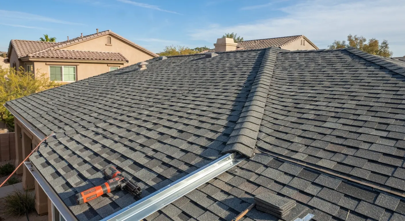 Residential roof installation